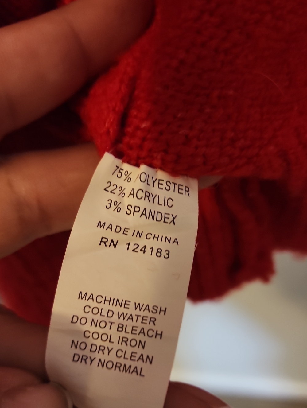 Red Button Up Sweater - Picture 7 of 7